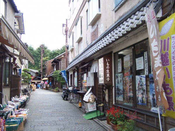 Kashiya Yokocho, la "via dei venditori di patate" a Kawagoe, agosto 2009