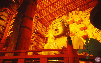 Il Daibutsu la notte di Obon. Nara, agosto  di un anno che non ricordo.